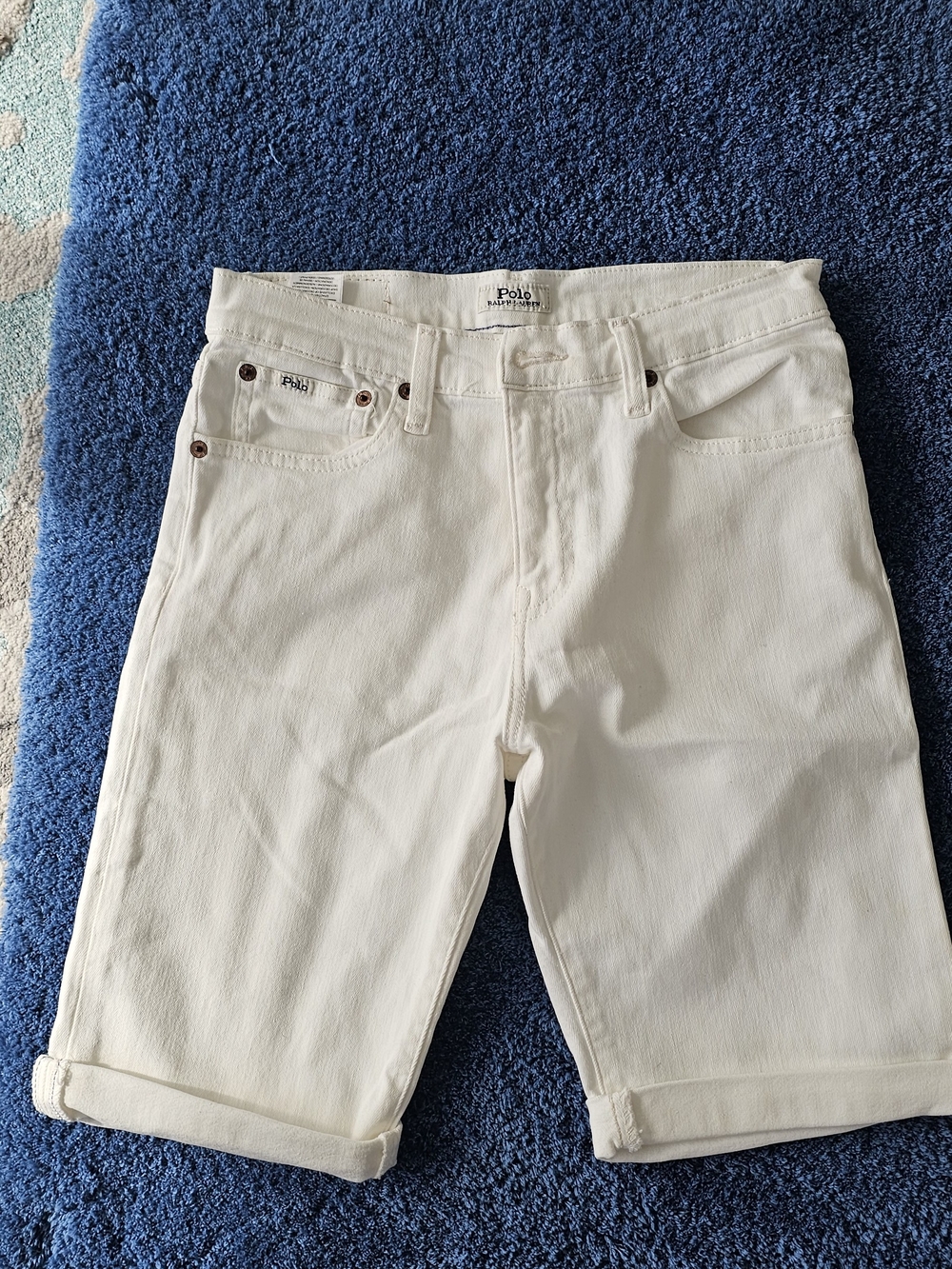 Polo by Ralph Lauren Cream/White Denim Jean Shorts